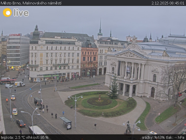 Město Brno - Malinovského náměstí - 2.12.2025 v 08:45