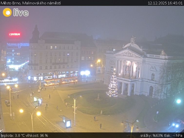Město Brno - Malinovského náměstí - 12.12.2025 v 16:45