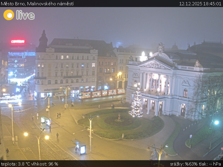 Město Brno - Malinovského náměstí - 12.12.2025 v 18:45