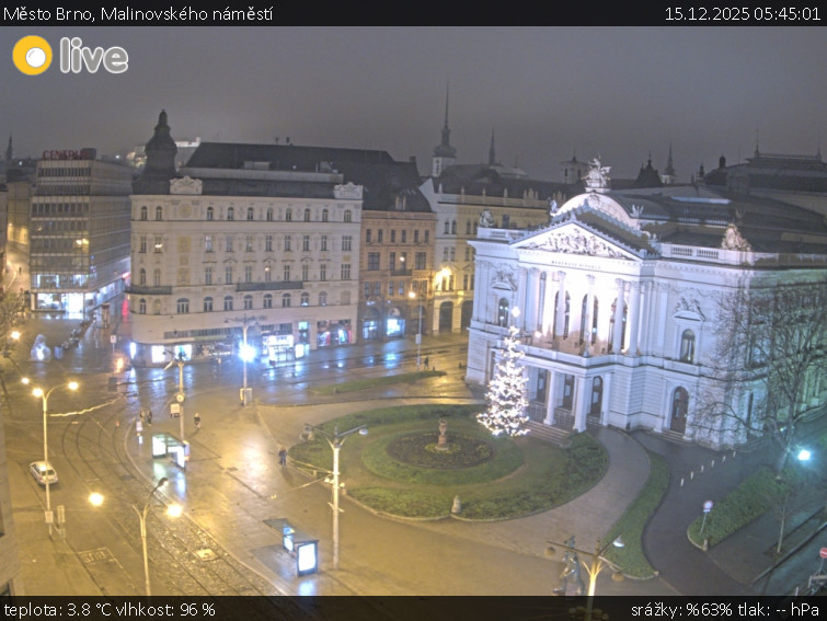 Město Brno - Malinovského náměstí - 15.12.2025 v 05:45