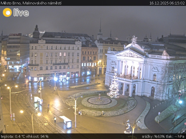 Město Brno - Malinovského náměstí - 16.12.2025 v 06:15