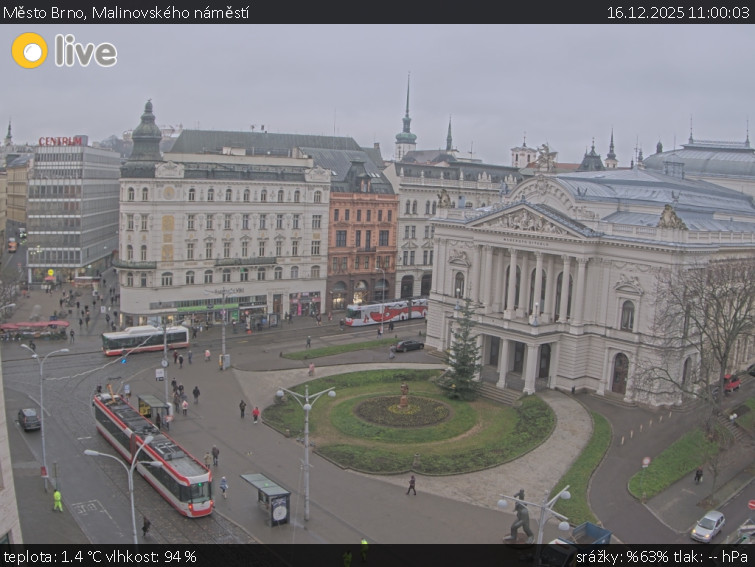 Město Brno - Malinovského náměstí - 16.12.2025 v 11:00