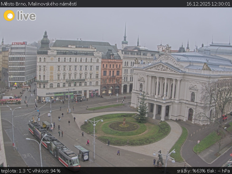 Město Brno - Malinovského náměstí - 16.12.2025 v 12:30