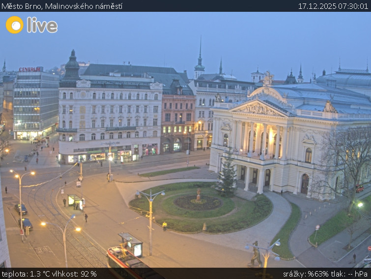 Město Brno - Malinovského náměstí - 17.12.2025 v 07:30