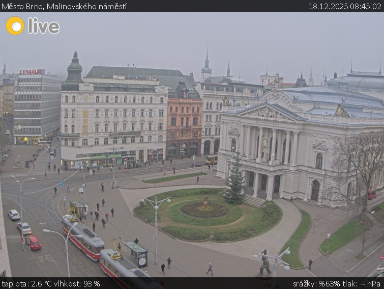 Město Brno - Malinovského náměstí - 18.12.2025 v 08:45