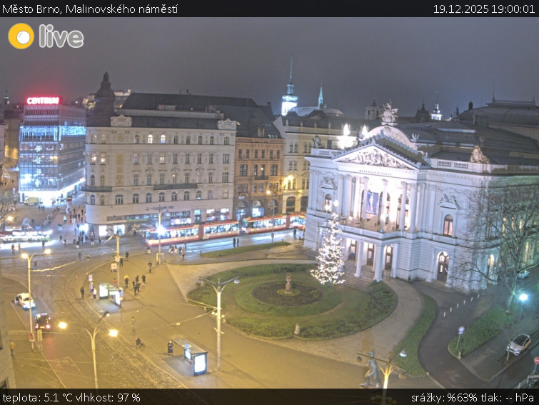 Město Brno - Malinovského náměstí - 19.12.2025 v 19:00