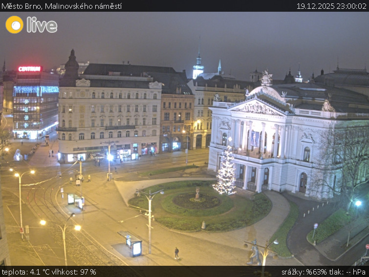 Město Brno - Malinovského náměstí - 19.12.2025 v 23:00