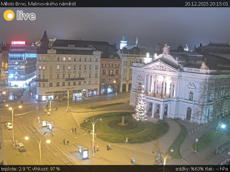 Město Brno - Malinovského náměstí - 20.12.2025 v 20:15