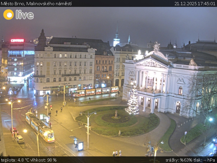 Město Brno - Malinovského náměstí - 21.12.2025 v 17:45