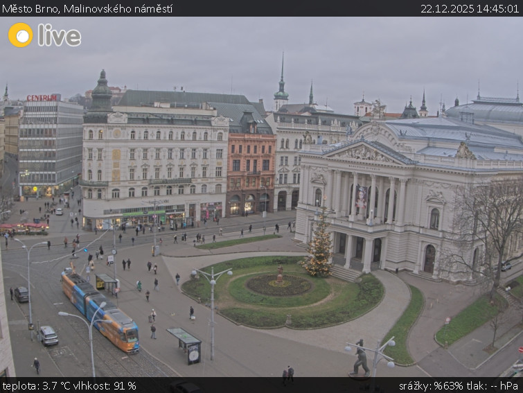 Město Brno - Malinovského náměstí - 22.12.2025 v 14:45