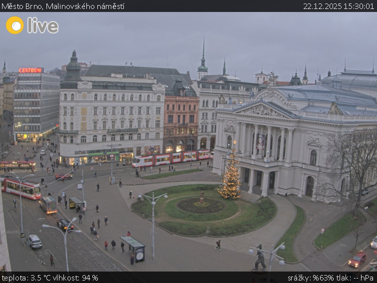 Město Brno - Malinovského náměstí - 22.12.2025 v 15:30