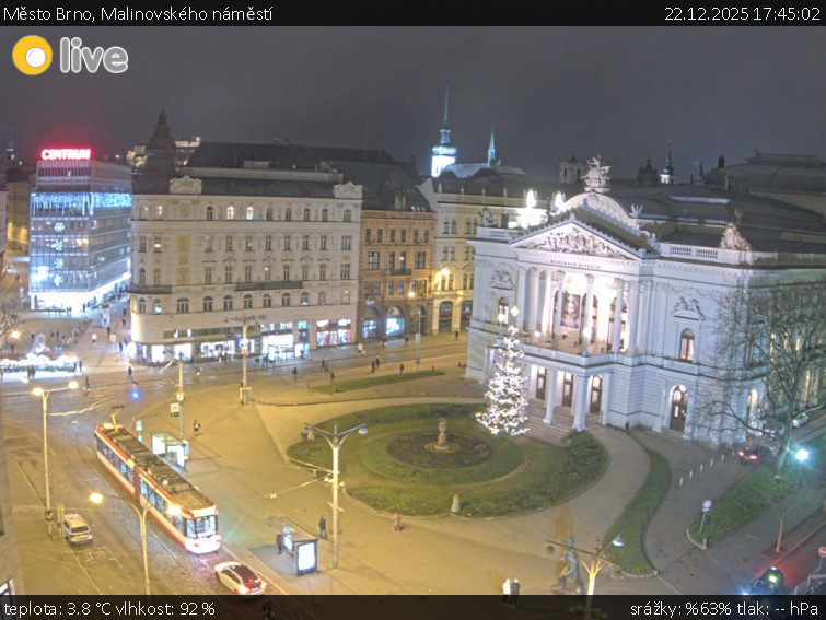 Město Brno - Malinovského náměstí - 22.12.2025 v 17:45