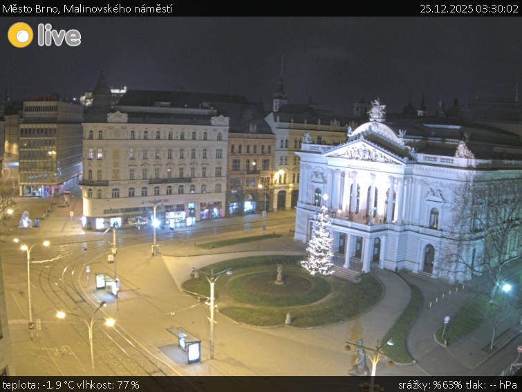 Město Brno - Malinovského náměstí - 25.12.2025 v 03:30