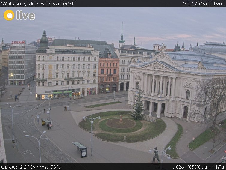 Město Brno - Malinovského náměstí - 25.12.2025 v 07:45