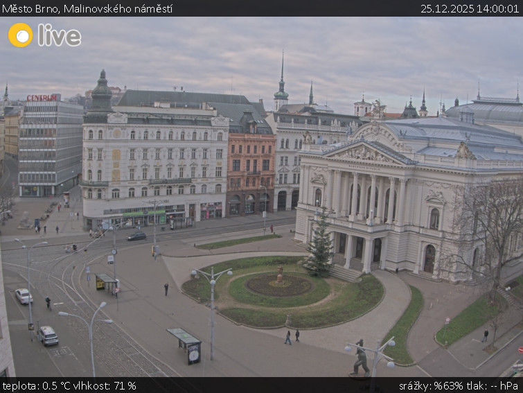 Město Brno - Malinovského náměstí - 25.12.2025 v 14:00