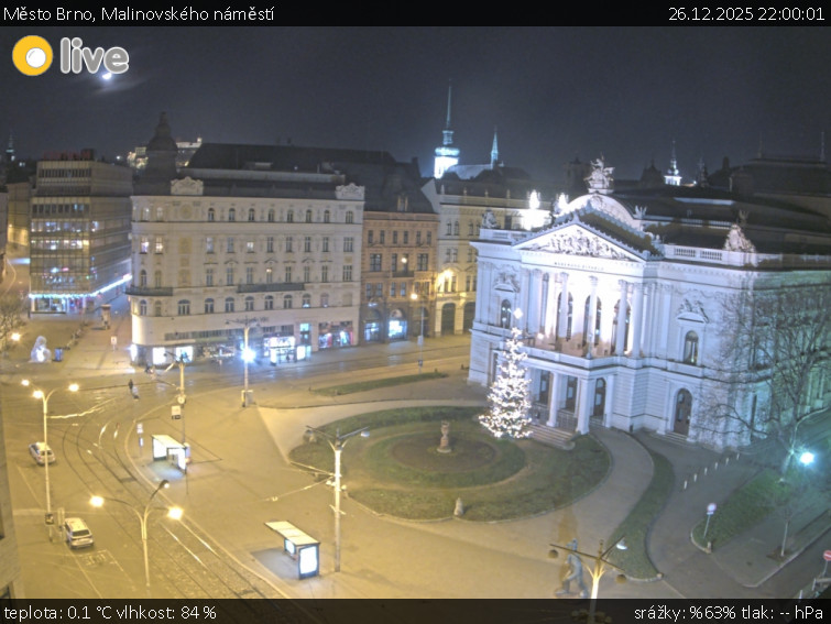 Město Brno - Malinovského náměstí - 26.12.2025 v 22:00