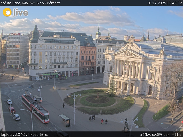 Město Brno - Malinovského náměstí - 28.12.2025 v 13:45