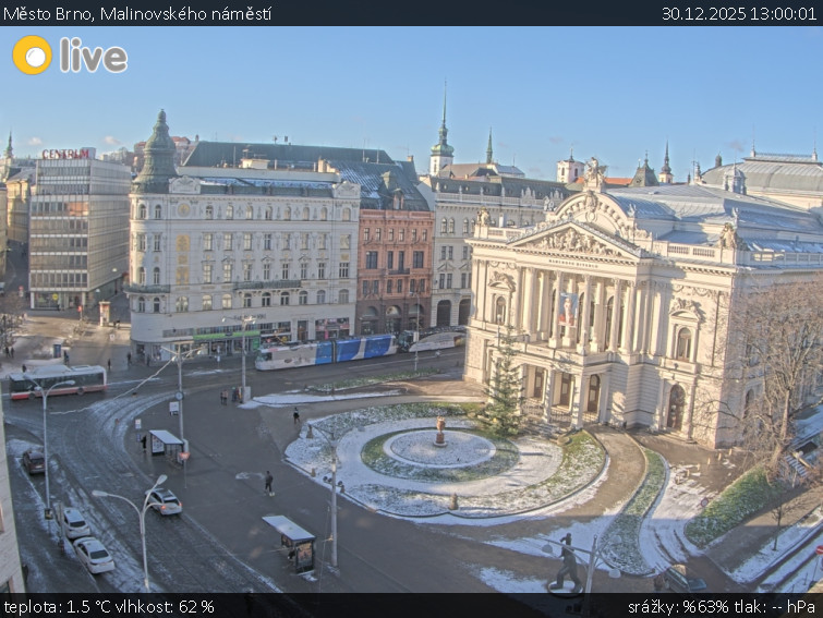 Město Brno - Malinovského náměstí - 30.12.2025 v 13:00