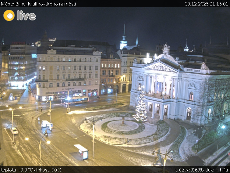 Město Brno - Malinovského náměstí - 30.12.2025 v 21:15