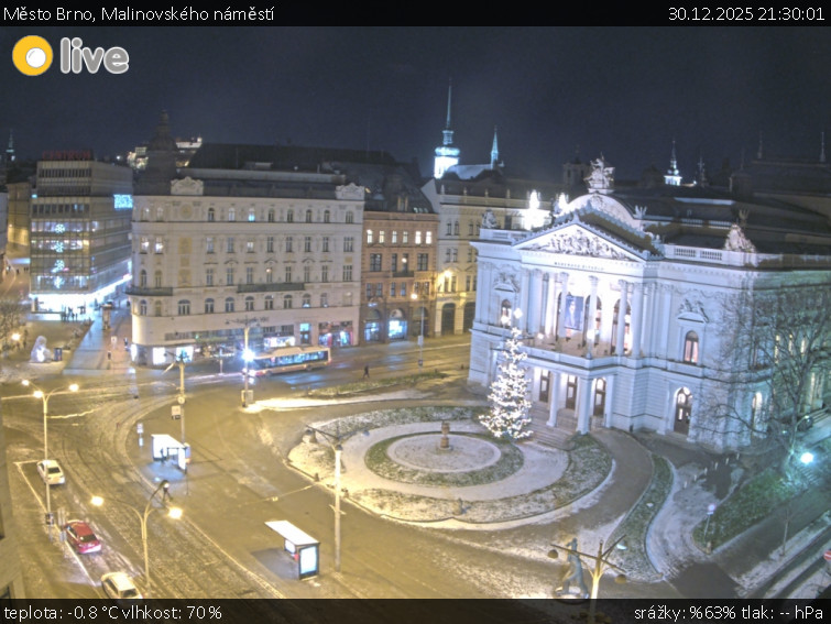 Město Brno - Malinovského náměstí - 30.12.2025 v 21:30