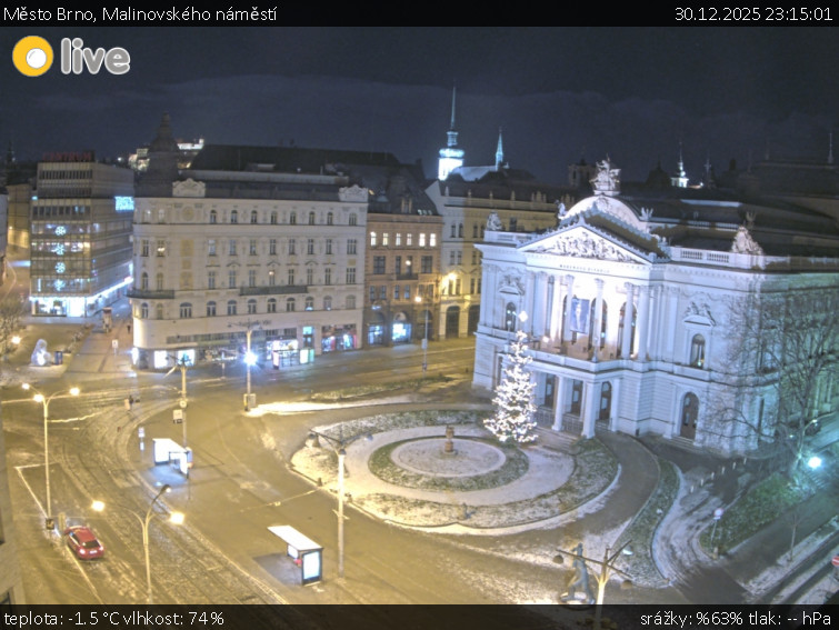 Město Brno - Malinovského náměstí - 30.12.2025 v 23:15