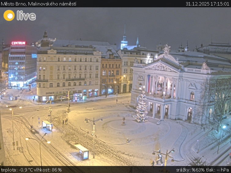 Město Brno - Malinovského náměstí - 31.12.2025 v 17:15