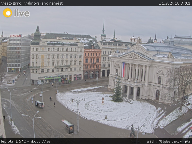 Město Brno - Malinovského náměstí - 1.1.2026 v 10:30