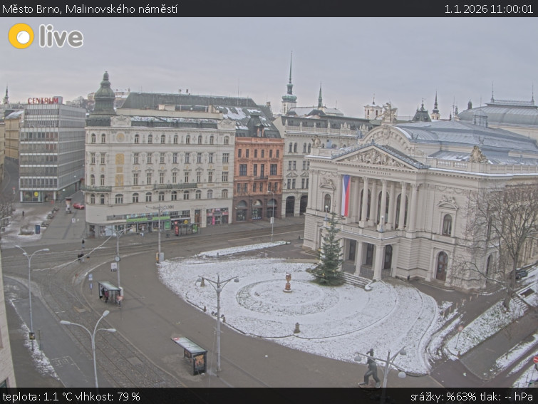 Město Brno - Malinovského náměstí - 1.1.2026 v 11:00