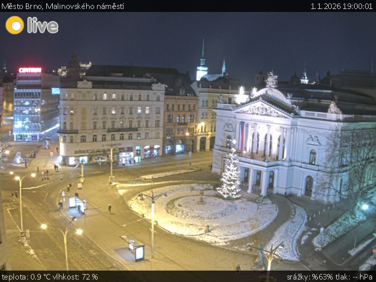 Město Brno - Malinovského náměstí - 1.1.2026 v 19:00
