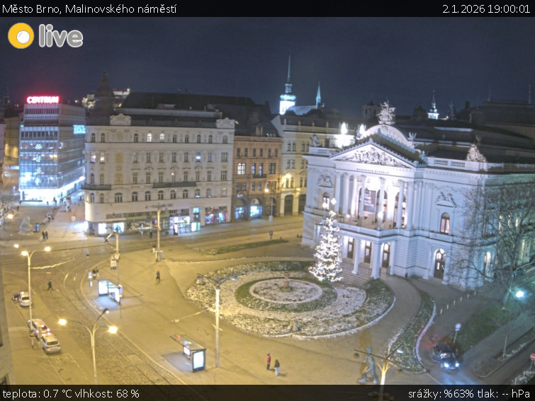 Město Brno - Malinovského náměstí - 2.1.2026 v 19:00