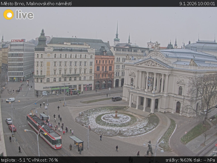 Město Brno - Malinovského náměstí - 9.1.2026 v 10:00