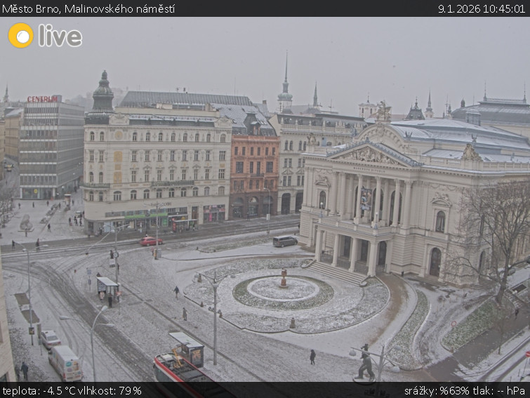 Město Brno - Malinovského náměstí - 9.1.2026 v 10:45