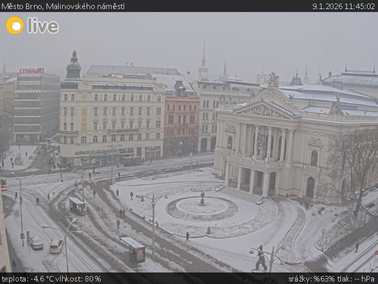 Město Brno - Malinovského náměstí - 9.1.2026 v 11:45