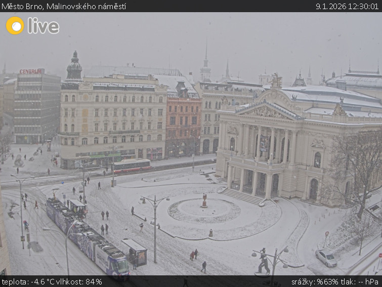 Město Brno - Malinovského náměstí - 9.1.2026 v 12:30