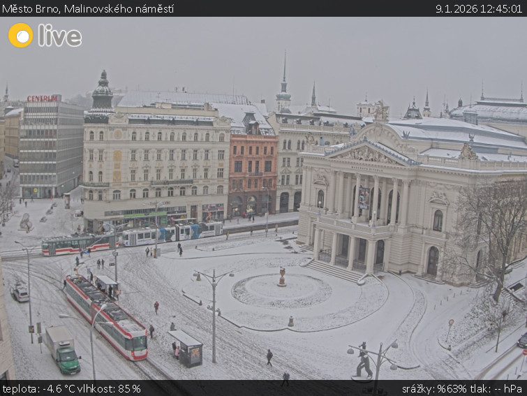 Město Brno - Malinovského náměstí - 9.1.2026 v 12:45