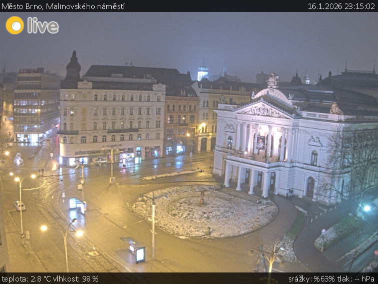 Město Brno - Malinovského náměstí - 16.1.2026 v 23:15