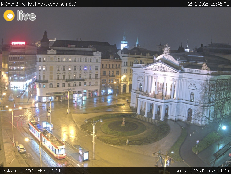 Město Brno - Malinovského náměstí - 25.1.2026 v 19:45