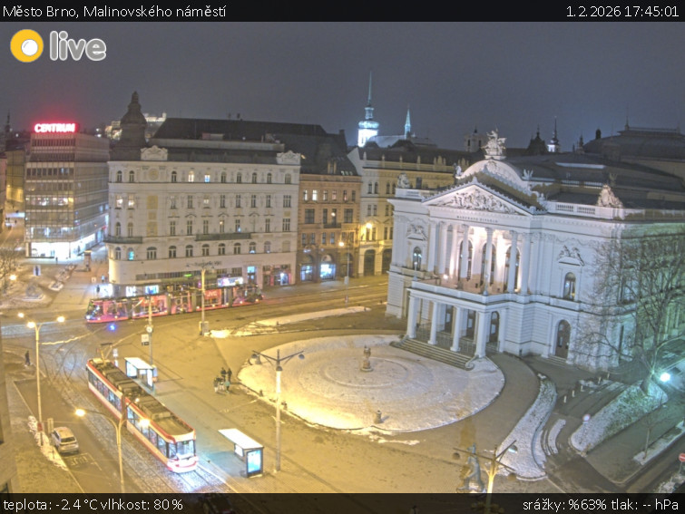 Město Brno - Malinovského náměstí - 1.2.2026 v 17:45