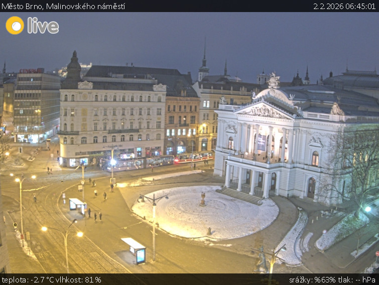 Město Brno - Malinovského náměstí - 2.2.2026 v 06:45