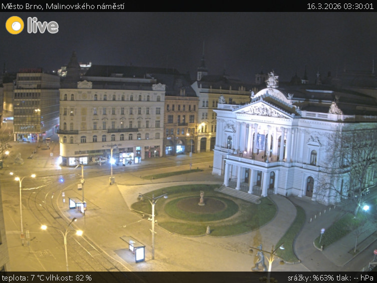 Město Brno - Malinovského náměstí - 16.3.2026 v 03:30