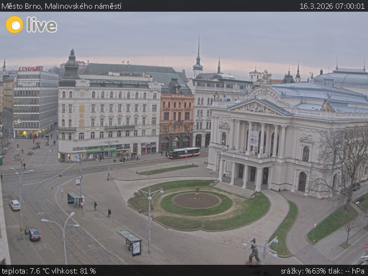 Město Brno - Malinovského náměstí - 16.3.2026 v 07:00