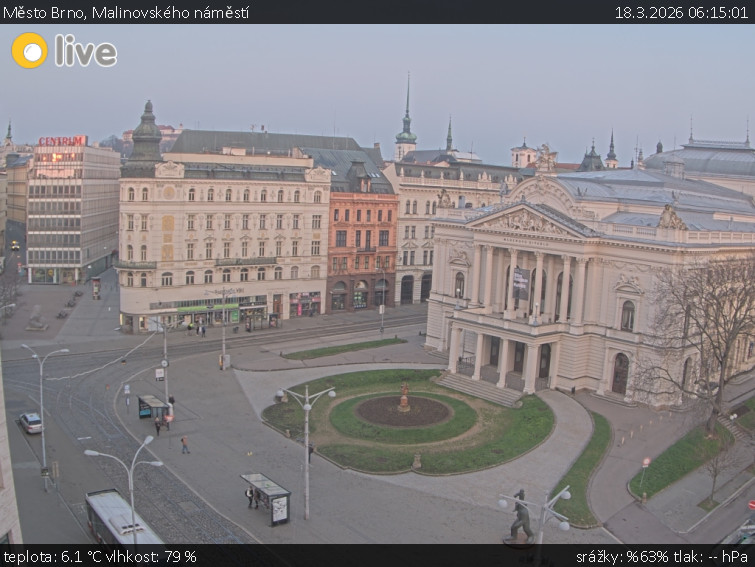 Město Brno - Malinovského náměstí - 18.3.2026 v 06:15