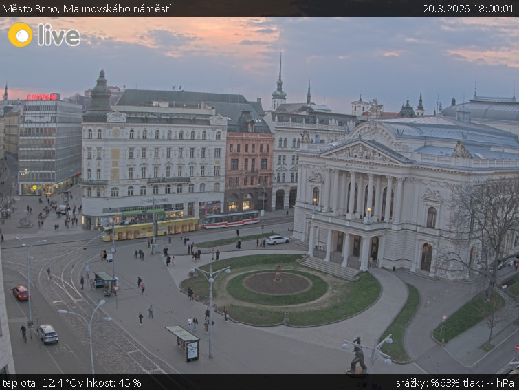 Město Brno - Malinovského náměstí - 20.3.2026 v 18:00