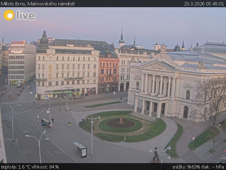 Město Brno - Malinovského náměstí - 23.3.2026 v 05:45