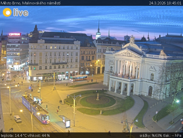 Město Brno - Malinovského náměstí - 24.3.2026 v 18:45