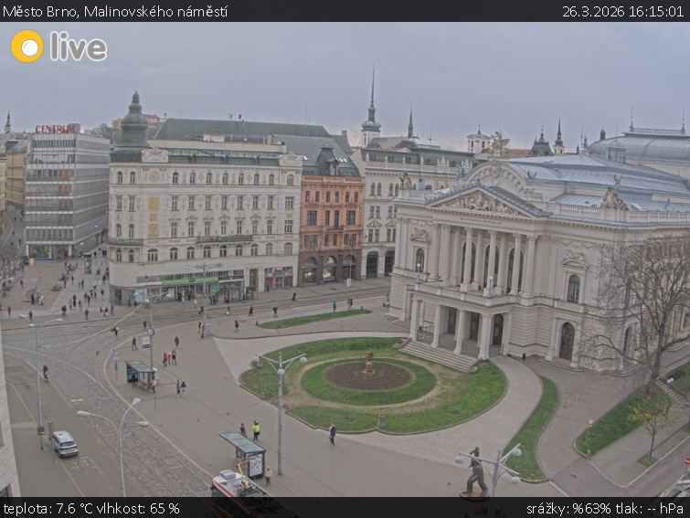 Město Brno - Malinovského náměstí - 26.3.2026 v 16:15