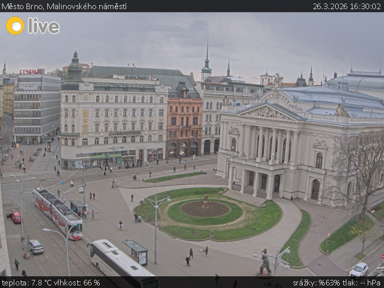 Město Brno - Malinovského náměstí - 26.3.2026 v 16:30