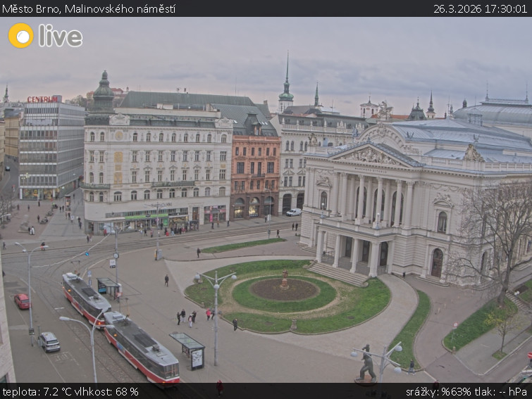 Město Brno - Malinovského náměstí - 26.3.2026 v 17:30