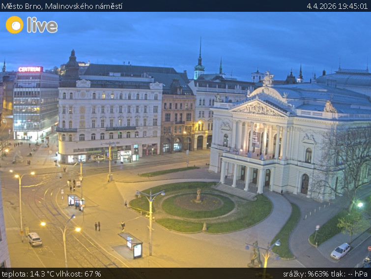 Město Brno - Malinovského náměstí - 4.4.2026 v 19:45