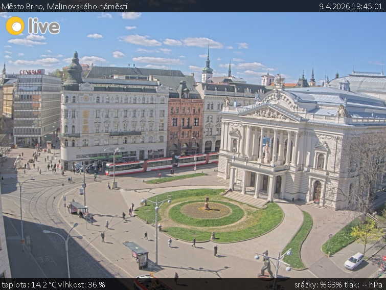 Město Brno - Malinovského náměstí - 9.4.2026 v 13:45